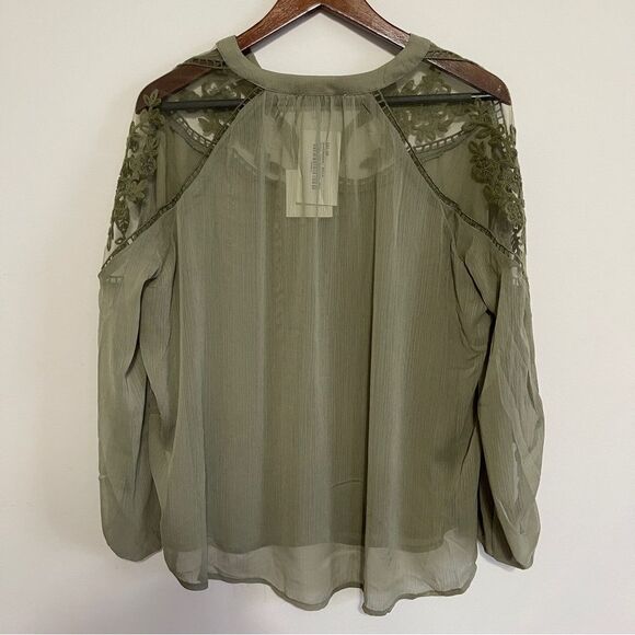NWT Hayden Los Angeles Women’s Olive Green Size Small Blouse - Picture 7 of 11